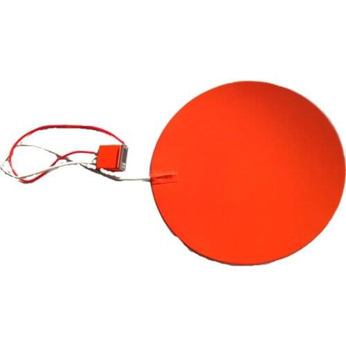 230V 800W Diameter 400*1.5mm Round Silicone Heater with digital thermostat on wire adhesive 1 side 1000mm lead wire