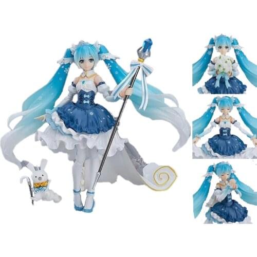 Anime Hatsune Miku Virtual Singer 10th Anniversary Snow Hatsune Movable Boxed Figure Model Decoration Collection Toy Gift