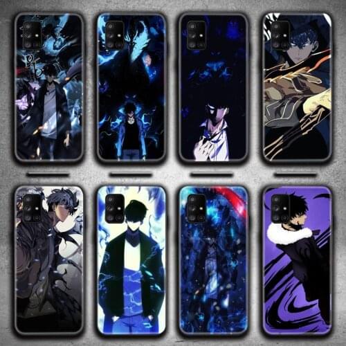 Solo leveling Cool Black Sung Jin-Woo Phone Case For Samsung Galaxy A52 A21S A02S A12 A31 A81 A10 A30 A40 A50 A70 A80 A71 A51 5G