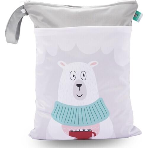 Baby Wet Bag Newborn Diaper Organizer Portable Mother Infant Pouch Reusable Toddler Nursing Bag Waterproof Storage Basket