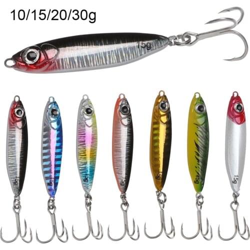 10g 15g 20g 30g Jig Fishing Lures Fishing Jigs Weights Holographic Ephemera Metal Jig Trolling Lure Saltwater Lures Artificial