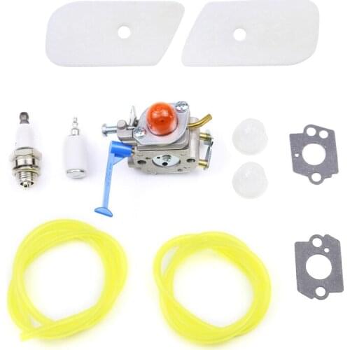Carburetor Kit for 128C 128L 128LD 128R 128RJ 128CD 128LDX Trimmer Fuel Line Air Filter Spark Plug Gaskets