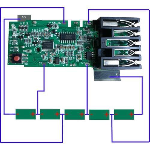 M18 PCB Board PCB Charging Protection Circuit Board for Milwaukee 18V Li-ion Battery Repair Parts Accessories