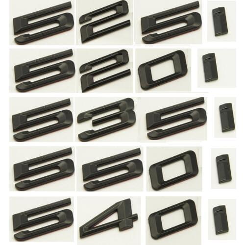Matte Black ABS Number Letters Word Car Trunk Badge Emblem Emblems for BMW 5 Series 520i 523i 525i 528i 530i 535i 540i 545i 550i