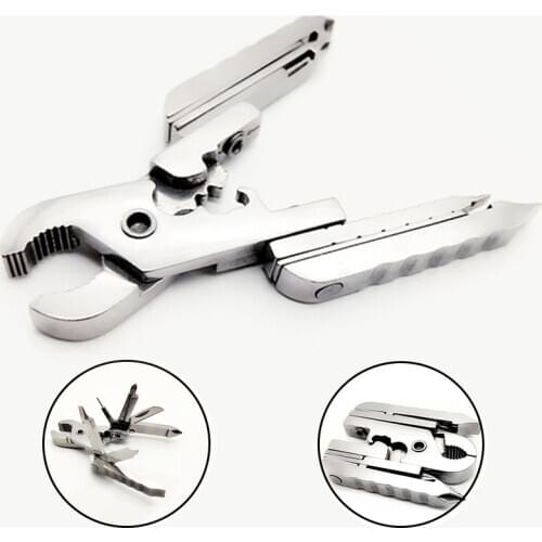Multifunctional Plier Keychain Combination Mini EDC Foldable Crimping Tool Wire Cutter Striper Screwdriver Pocket Multitool