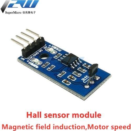 Hallway Sensor Module 3144E 4pin Hallway Speed Switch Magnetic Switches Speed Count Sensor Module for Arduin o Smart Car