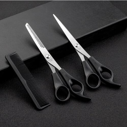 3Pcs Professional Hairdressing Scissors Barber Scissors Set Hair Cutting Shears Scissor Haircut Regular Flat Teeth Blades