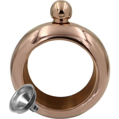 Novelty Bangle Flask Stainless Steel Wine Hip Flask Bracelet Shaped Whiskey Drinkware Funnel Wine Bottle Set Bracelet Hip Flask