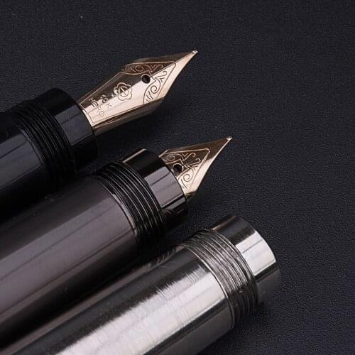Luxury HERO H718 Fountain Pen 10K Gold Nib Ink Writing Hidden Rotary Nib Business Office Stationery Gift Pen