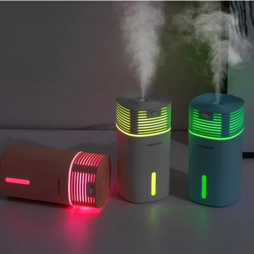 Portable Air Humidifier 255ML Ultrasonic Hallow Color Lamp Cube Humidificador Office Bedroom Car USB Aroma Diffuser Mist Maker