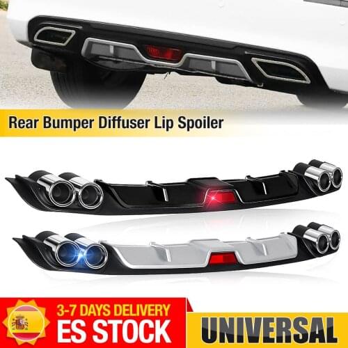 Universal Car Rear Bumper Diffuser Lip spoiler Canard Black ABS Plastic Car-Styling Rear Bumper Lip Diffuser spoiler Canard 1pcs