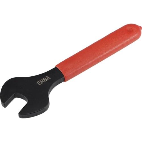 Uxcell Collet Chuck Wrench Spanner for ER8A Lathe Clamping Nut with Red Non-slip Handle