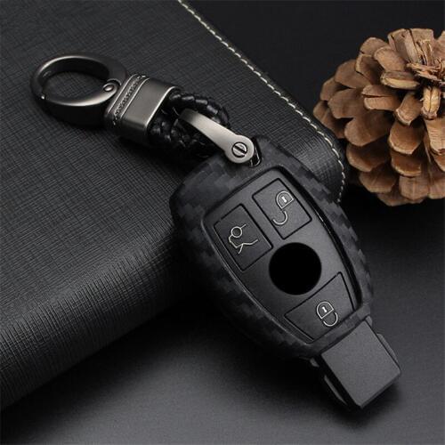 Carbon fiber Pattern Soft Silicone Key Case Cover for Mercedes for Benz B200 C180 E260L S320 GLK300 CLA CLS S400 Car Styling