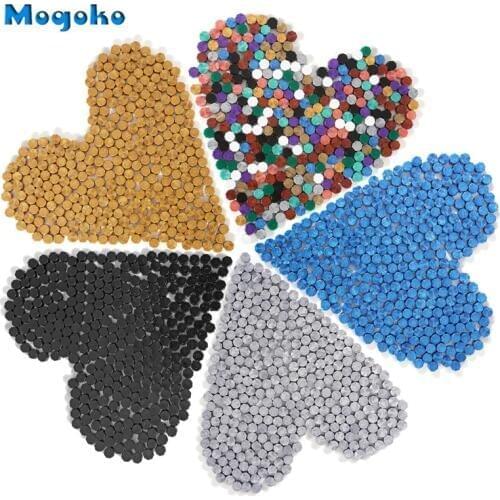 Mogoko New Arrival Wax Seal Beads 300 Pieces Octagon Sealing Wax Sticks Beads with 4 Candles and 2 Melting Spoons for Seal Stamp