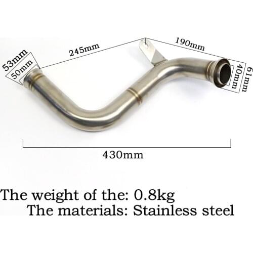 Exhaust Muffler Link Mid Connector Pipe For RC Duke 390 250 200 125 2017 2018 2019 RC125 RC390 Duke125 Duke390 Slip On