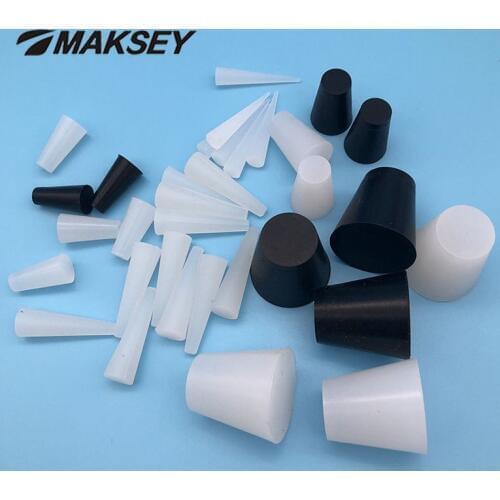 MAKSEY High Temp Silicone Rubber Tapered Plug for Masking Off Holes During Powder Coating Painting Hydro Dipping Media Blasting