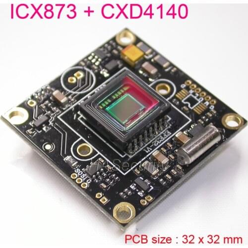 1/3" Sony ExView CCD image sensor ICX873 + CXD4140 Effio-E chipset camera 32x32mm PCB board module