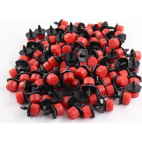 100PCS Garden Adjustable Nozzles Drip Irrigation Watering Sprinkler 1/4'' Anti-Clogging Micro Dripper Emitter Garden Supplies