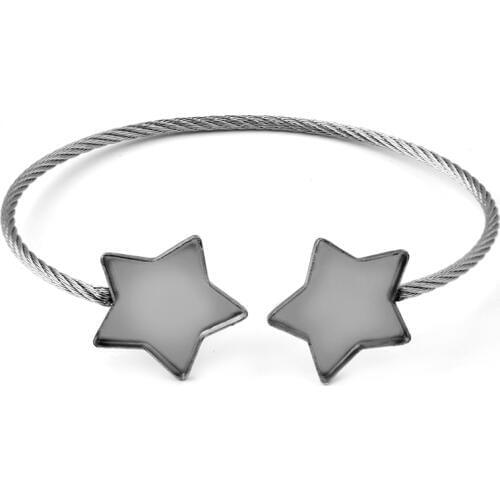 2019 Hot Sale Stainless Steel Bracelet Bangle Blank Base Tray Fit 20mm Jewelry Making Accessories Wholesale