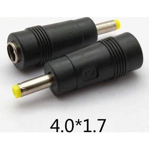 5pcs 5.5*2.1 mm female jack to 4.0*1.7 mm male Plug DC Power Connector Adapter Laptop yellow black