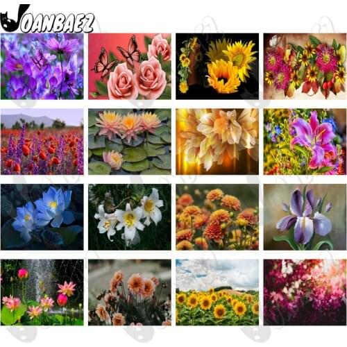 Pink Lily 5D Diy Diamond Painting Beautiful Flower Round Diamond Art Inlaid Home Room Wall Decoration Accessories