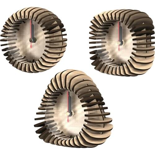 Wooden Clock Puzzle DIY Model Kits DIY Model for Adults Kids Decoration