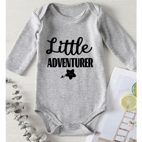 Children Jumpsuits Baby Clothes Little Adventurer Star Printing Kids Summer Clothing Romper for Babies Winter Newborn Outfit