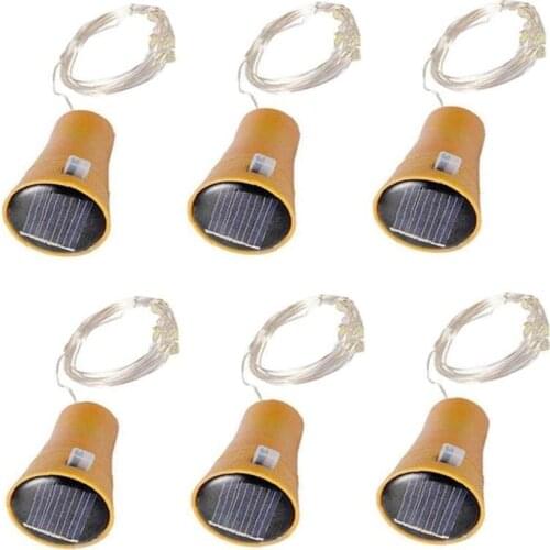DIY Solar Wine Bottle Lights 1M 10 LED Solar Cork Starry String Light Copper Wire Fairy Light for Christmas Party Wedding Decor