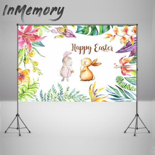 Spring Backdrops Grassland Fairy Tale Forest Children Newborn Flowers Photo Background Easter Photography Backdrop