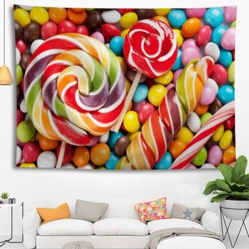 Custom Halloween Candy Tapestry wall hanging tapestry home decoration rectangle bedroom wall art tapestry 140X250cm
