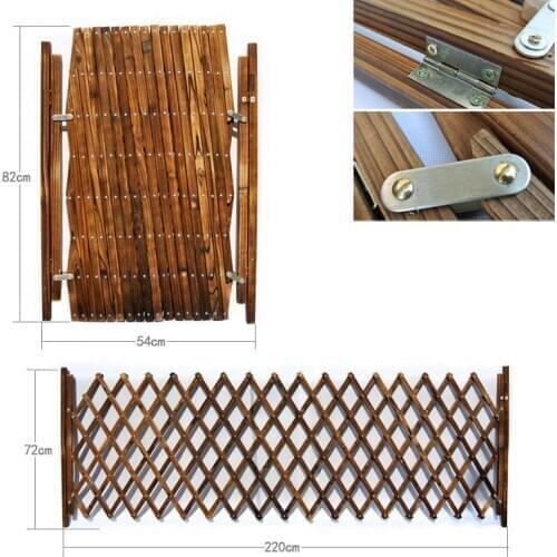 Natural Bamboo Dog Isolation Gate Baby Protection Pet Isolation Fence Simple Stretchable Wooden Fence Easy Install 72X220cm