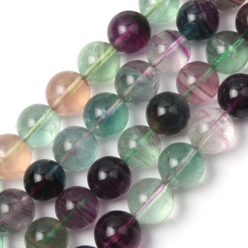 Round fluorite stone beads natural stone beads DIY loose beads for jewelry making strand 15" wholesale