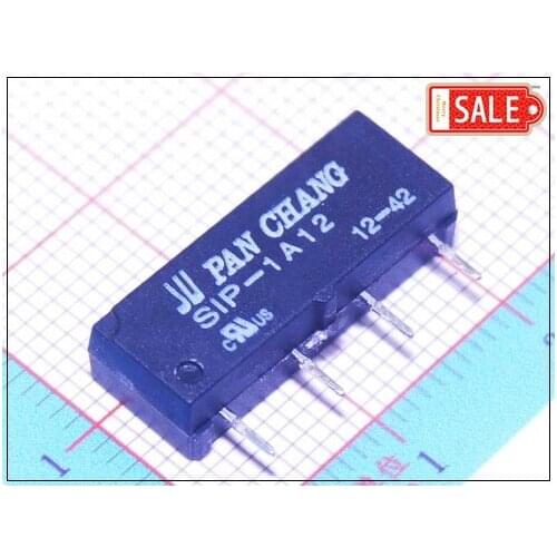 Small Batch (10Pcs/lot) SIP-1A12 12V SPST Miniature Reed Relay Switch On PCB