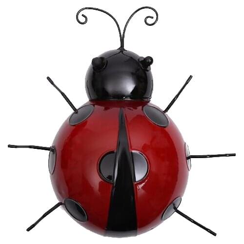 Metal Wall Decor, Wall Art, Wall Sculpture, Ladybird Hanging Decoration, Christmas Gift for Kids, Set of 2
