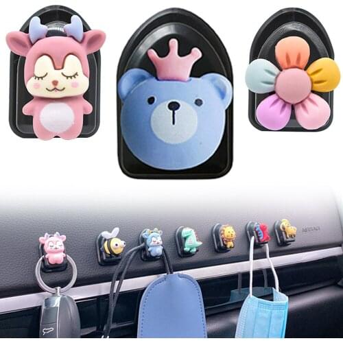 Mini Car Hooks Organizer Storage Hanger for USB Cable Headphone Key Storage Car Accessory Car Adhesive Hook Hanger