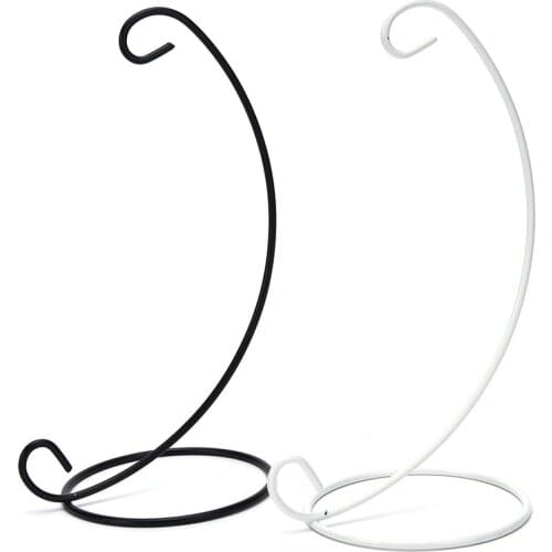 Miniatures White Black Fairy Garden Metal Stand Air Plant Terrarium Planter Hanging Display Garden Home Decoration Accessories