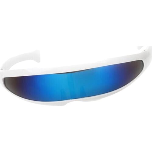 2pcs Yellow Blue Alien Space Robot Futuristic Cosplay Men Sunglasses