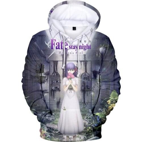 Game anime Fate Stay Night Hoodies Men/Women Sweatshirts Hoodie Mens Cap Hoody Game FateBoy/Girls 3D Casual Coats
