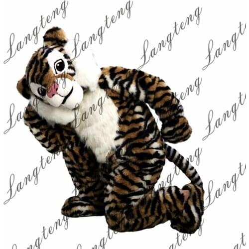 Custom Langteng Cartoon Tiger Tiger Mascot Walking Cartoon Doll Costume Event Performance Costume Advertising clothing