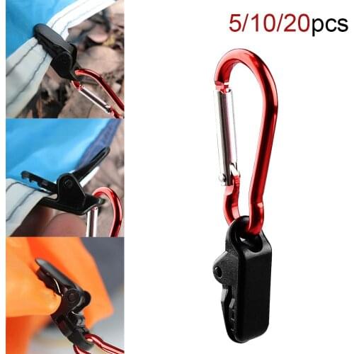 Tent Hook Plastic Windproof Clamp Set Survival Grommet Tent Clips Buckle Awning Tarp Fixed Outdoor Camping Tent Accessories