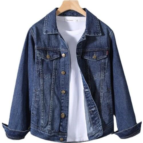 Autumn new men denim jacket Slim handsome Jeans Coats trend casual plus size tooling Outerwear Cotton Stretch Streetwear