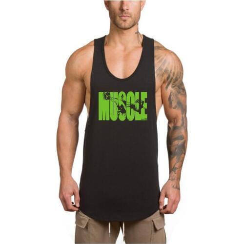 New Summer Men Sport Vests Cotton Mens Running Tank Top printing Sleeveless Men shirt Gym Bodybuilding Sport men Vest
