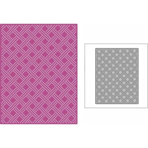 New Spotted Woven Net Background Plate 2021 Metal Cutting Dies for DIY Scrapbooking and Card Making Embossing Craft No Stamps