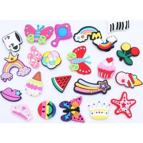 Single Sale 1pc PVC Cartoon Character Shoe Charms,Shoe Buckles Accessories Fit Bands Bracelets Croc JIBZ,Kids Party X-mas Gift