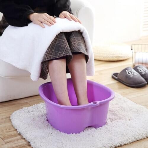 Plastic Large Foot Bath Spa Tub Basin Bucket for Soaking Feet Detox Pedicure Massage Portable
