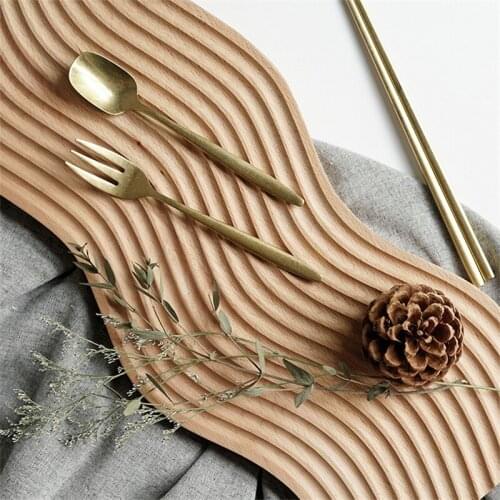 Water Ripple Bread Dessert Tray Creative Geometric Design Placement Plate Curved Surface Art Mold Cutting Chopping Board
