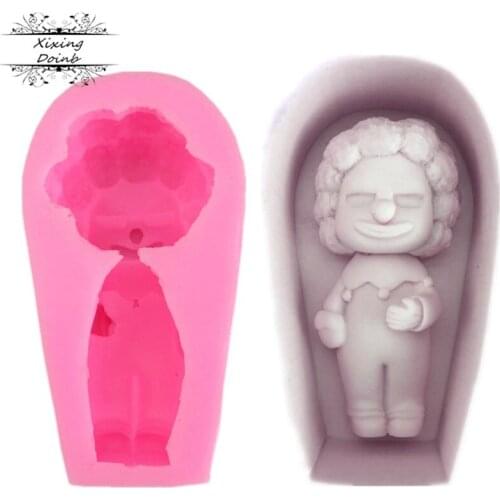 Cartoon clown silica gel mold resin clay fudge Chocolate Mold kitchen baking cake tool DIY cake decoration tool