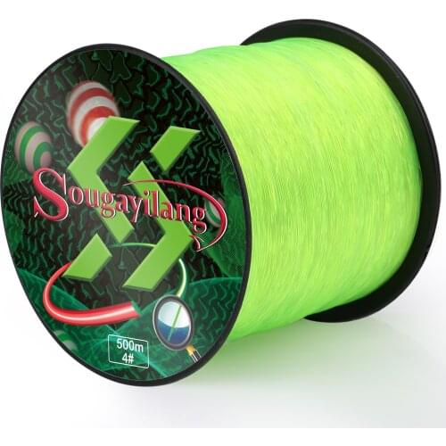 Sougayilang 500m Nylon Fishing Line Durable Monofilament Main Line Super Strong Freshwater Fishing Line Thread Bulk Spool