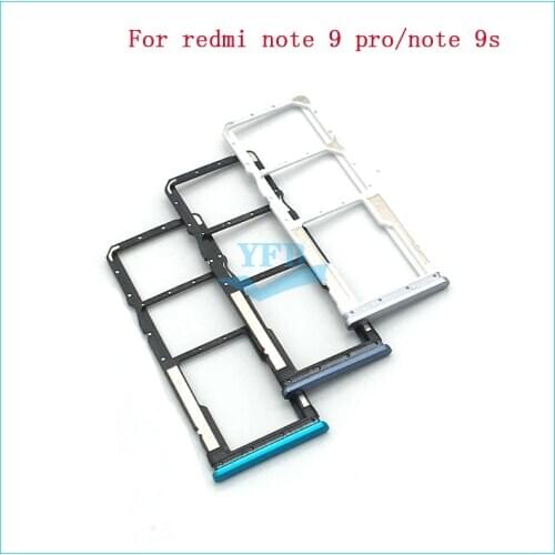 20pcs For Xiaomi Redmi Note 9 pro Note 9S Reader Sim&SD Card Tray Holder Slot Adapter Replacement Part