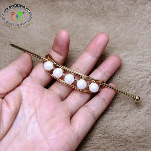 F.J4Z Hot Hair Sticks for Women Fashion Bohemian Simulated Pearl Beads Hair Jewelry Ladies Hair Holder Decos Gifts Dropship